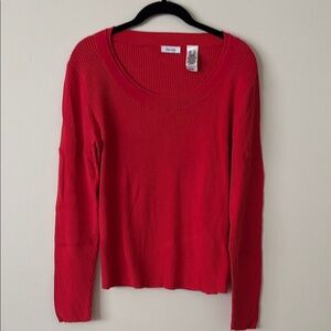 Liz & co Deep Pink  Long Sleeve Sweater